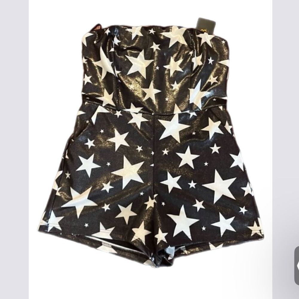 NWT L&B sparkly black romper size Medium ￼